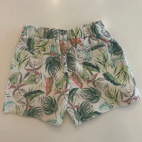 Zara Kids Tropical Leaf Print Shorts - Green and Orange - Picture 2 of 3